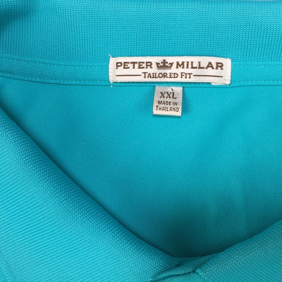 Peter Millar Tailored Fit Short Sleeve Golf Polo Shirt Mens - Picture 3 of 6